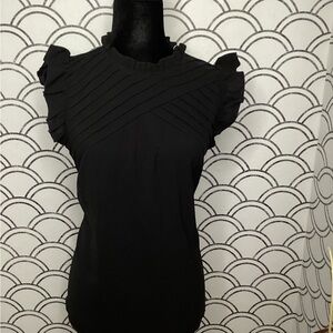 Angashion Black Sleeveless Blouse – Size Medium